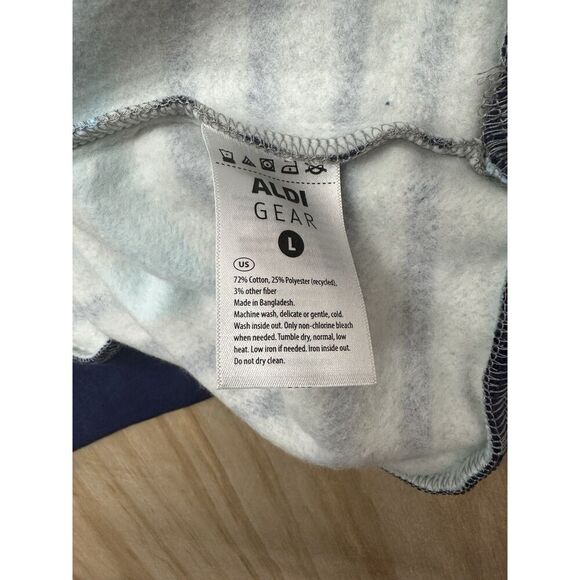 Aldi Gear Large Unisex Crew Neck Sweatshirt Fleece Blues Large L - Picture 3 of 4